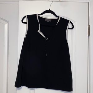 Black Van Heusen Top with white rim
